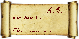 Auth Vaszilia névjegykártya